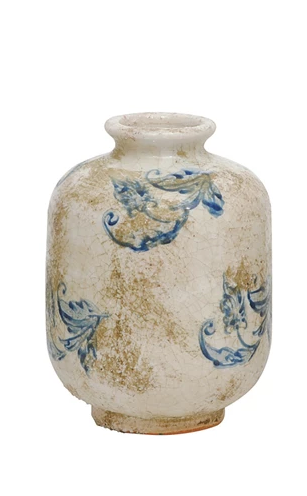 Small Blue Print Floral Vase (3-Styles)