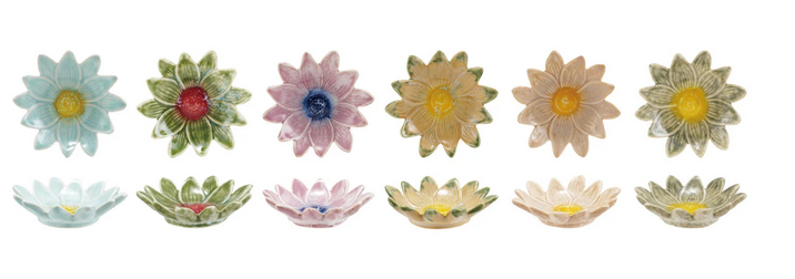 Stoneware Daisy Dish (6-Styles)