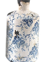 Medium Blue Print Floral Vase (3-Styles)