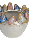 Birds on Rim Stoneware Vase (2-Sizes)