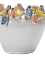 Birds on Rim Stoneware Vase (2-Sizes)