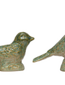 Set of 2 Green Stoneware Birds