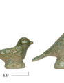 Set of 2 Green Stoneware Birds