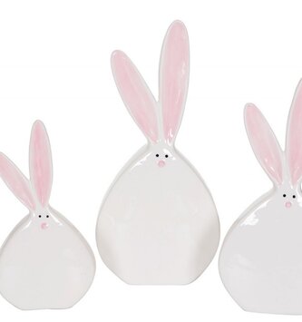 Cotton Tail Ceramic Bunny (3-Sizes)