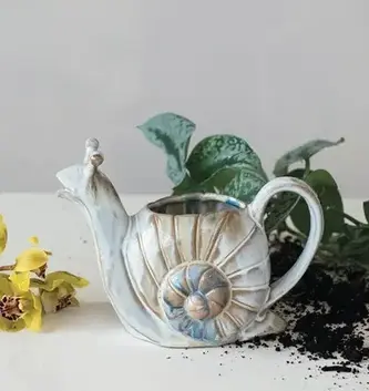 Stoneware Snail Watering Can