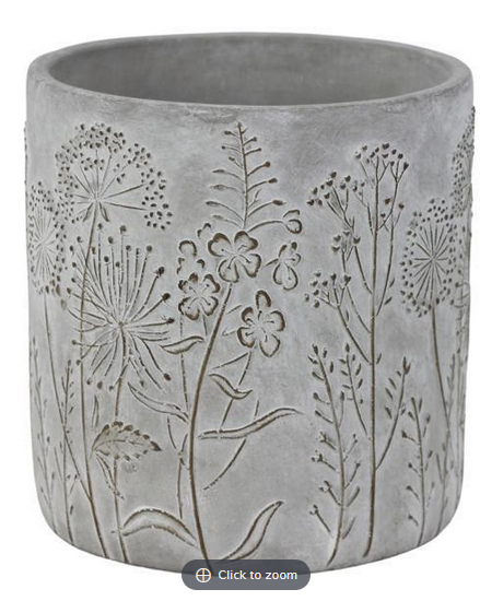 6.75" Textured Wildflower Container