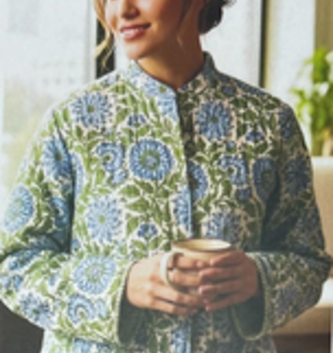 Botanical Long Sleeve Quilted Jacket (4-Colors)