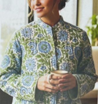 Botanical Long Sleeve Quilted Jacket (4-Colors)