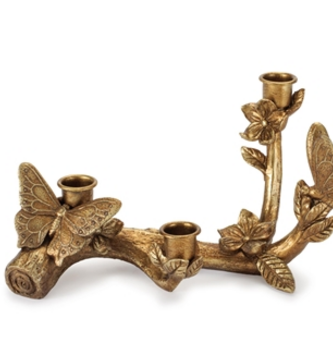 Taper Candle Holder w/ Butterflies