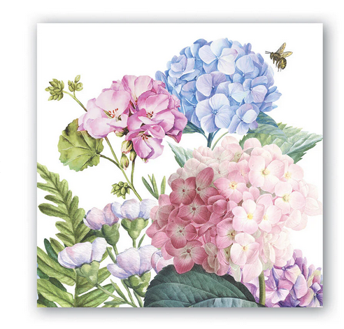 Michel Design Wild Hydrangea Cocktail Napkin