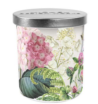 Michel Design Wild Hydrangea Glass Candle
