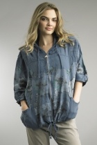 Tempo Paris Hooded Floral Zip Jacket by: Tempo Paris