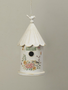 Metal Embossed Floral Birdhouse