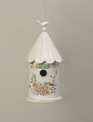 Metal Embossed Floral Birdhouse