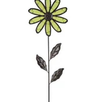 Metal Glow in the Dark Flower Yard Stake (2-Styles)