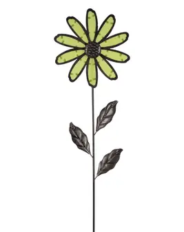 Metal Glow in the Dark Flower Yard Stake
