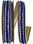 Blue Jeweled Velvet Wired Ribbon