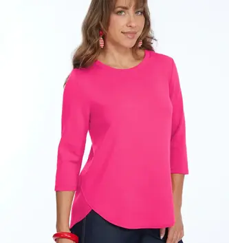 (2 Colors) Zofi Scoop Neck Top by: Lior Paris
