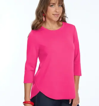 (2 Colors) Zofi Scoop Neck Top by: Lior Paris