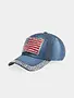 Denim Jeweled American Flag Hat