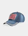 Denim Jeweled American Flag Hat