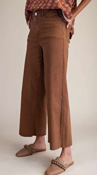 Easel High Rise Twill Pant By: Easel (6-Colors)