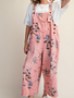 Easel Vintage Floral Washed Denim Overalls By: Easel