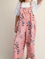Easel Vintage Floral Washed Denim Overalls By: Easel