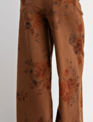 Easel Floral Stretch Washed Twill Pants By: Easel