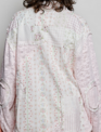 POL Clothing Inc Blush Lace Denim Long Sleeve Top By: POL