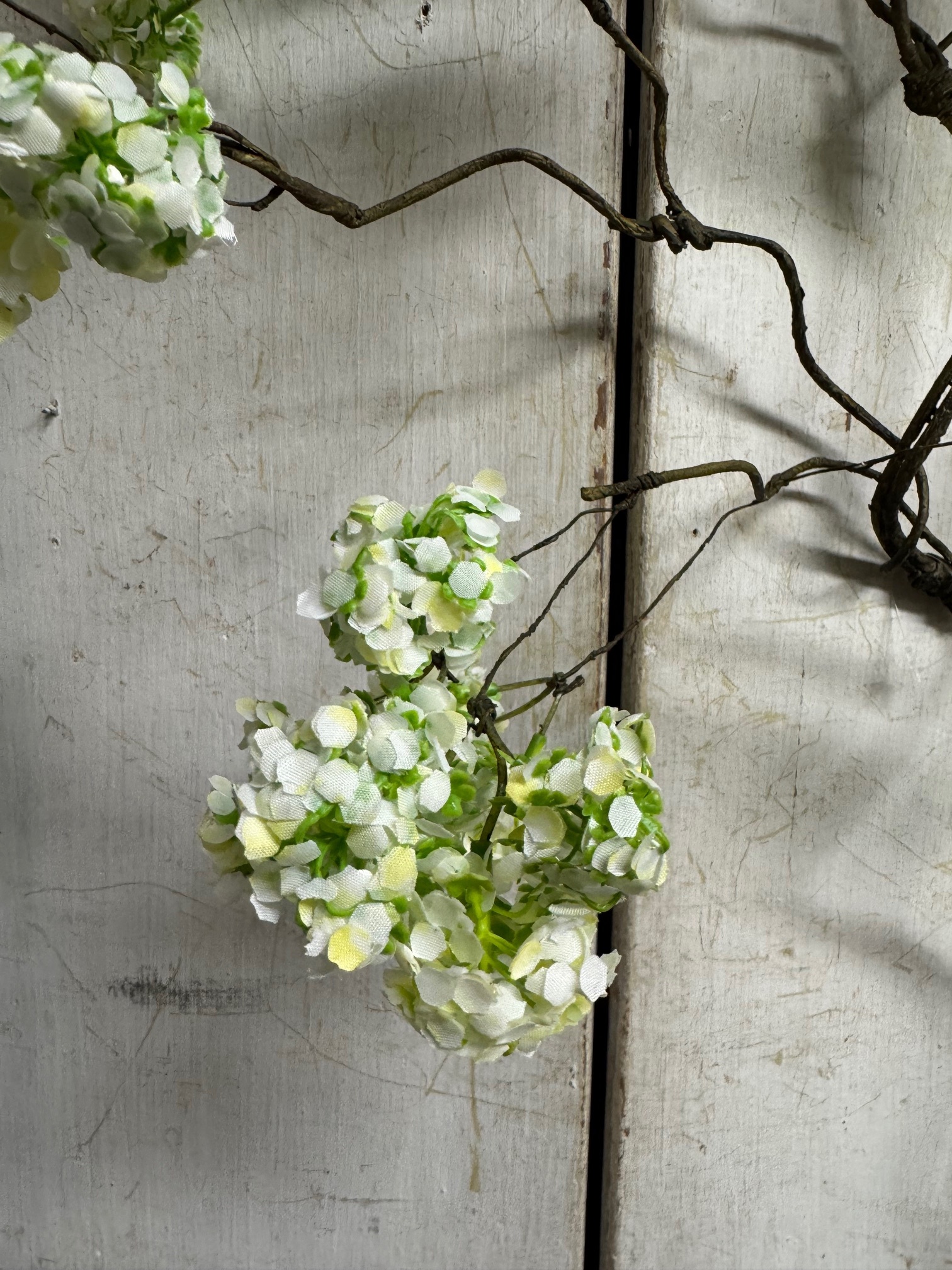 37" Snowball Twig Spray