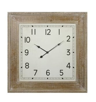 36" Wooden Square Clock