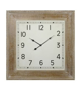 36" Wooden Square Clock