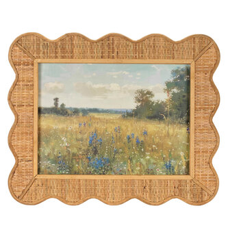 Wicker Framed Landscape Print (2-Styles)