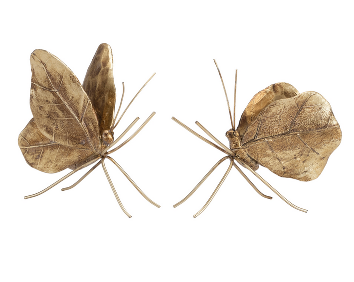 Set of 2 Golden Butterflies