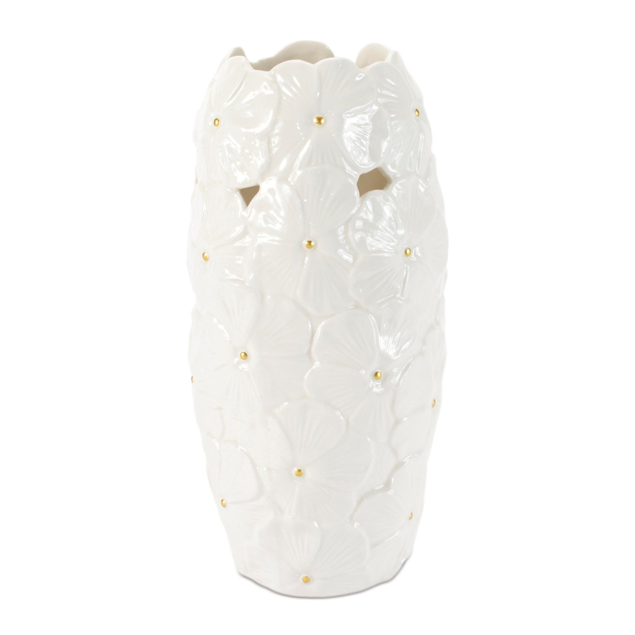 White Ceramic Hydrangea Vase