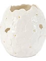 Round White Ceramic Hydrangea Container