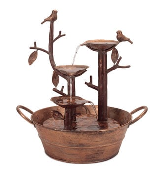 Copper Finished Songbird Fountain