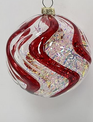 Peppermint Iridescent Swirl Ornament