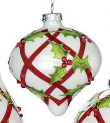 Lattice Holly Leaf Ornament