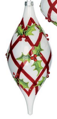 Lattice Holly Leaf Ornament