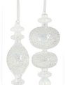 9" Iridescent Frosted Ice Finial Ornament