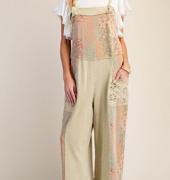 Easel Sage Patchwork Mix Overall