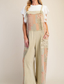 Easel Sage Patchwork Mix Overall By: Easel