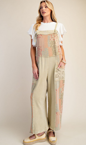 Easel Sage Patchwork Mix Overall