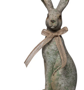 Medium Aged Green Rabbit w/ Bow