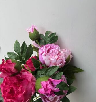 Natural Touch Ruffled Peony (3-Colors) (2-Sizes)