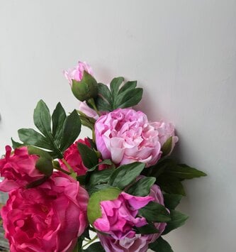 Natural Touch Ruffled Peony (3-Colors) (2-Sizes)