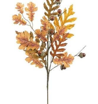 Oak Leaf Acorn Spray