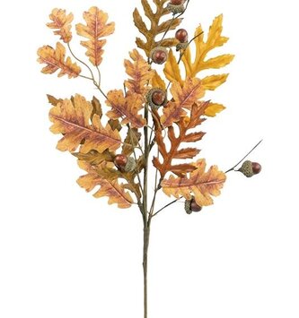 Oak Leaf Acorn Spray